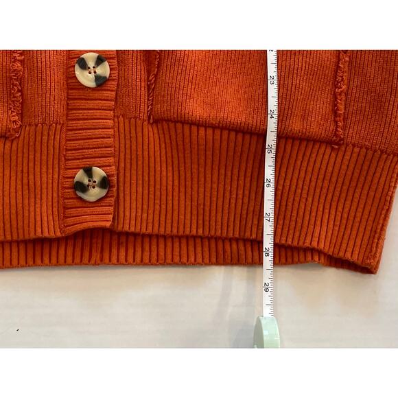 Free People Burnt Orange Oakleigh Oversized Boyfriend Sweater Vest, Size XS - Picture 15 of 16